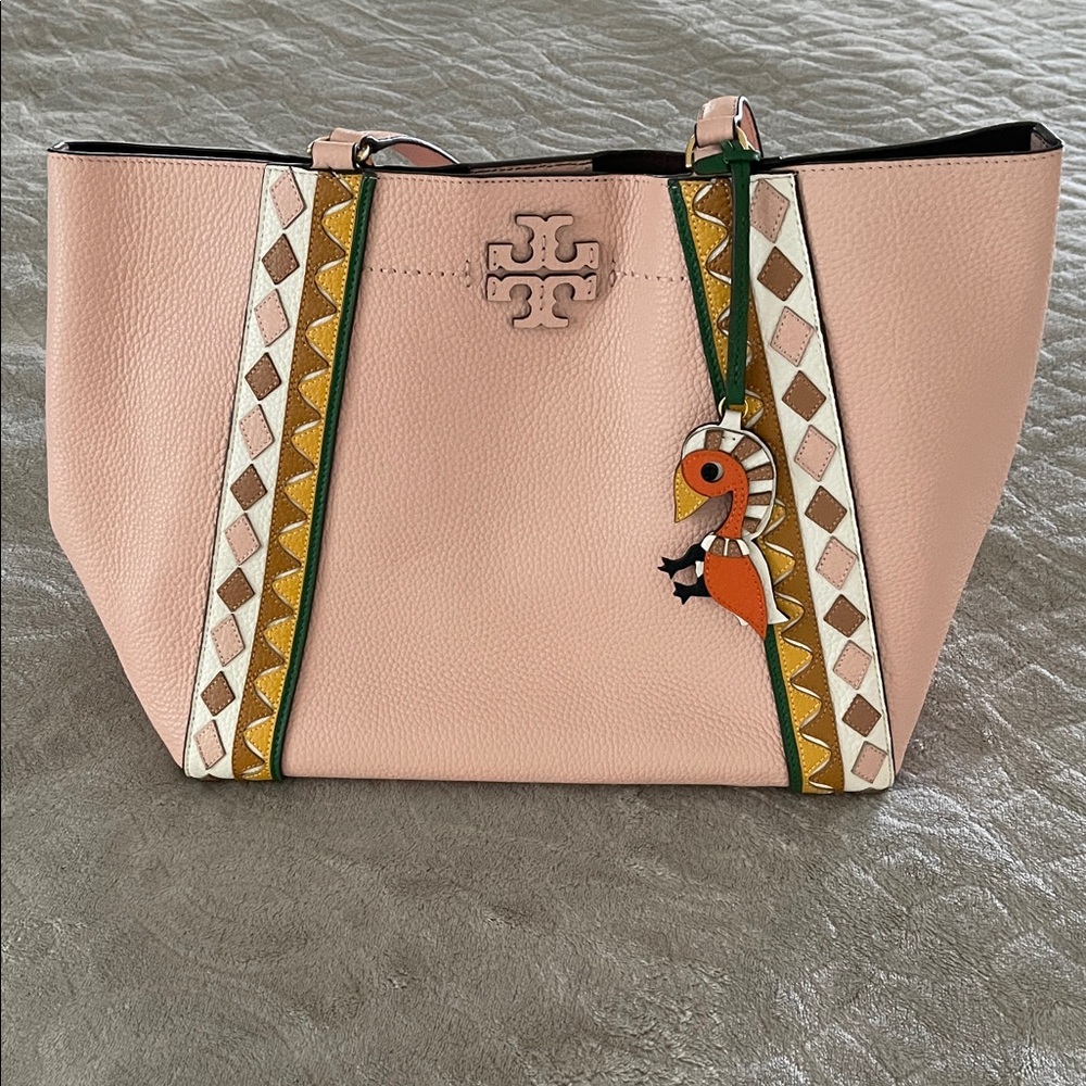 Tory Burch McGraw Patchwork Leather Tote Salt Pink (like NEW)
